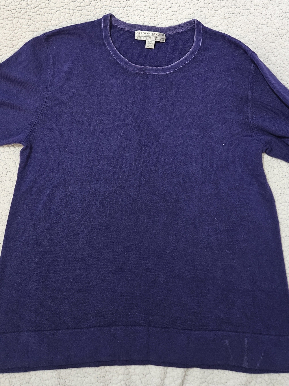 Carolyn Taylor Purple Short Sleeve Sweater
